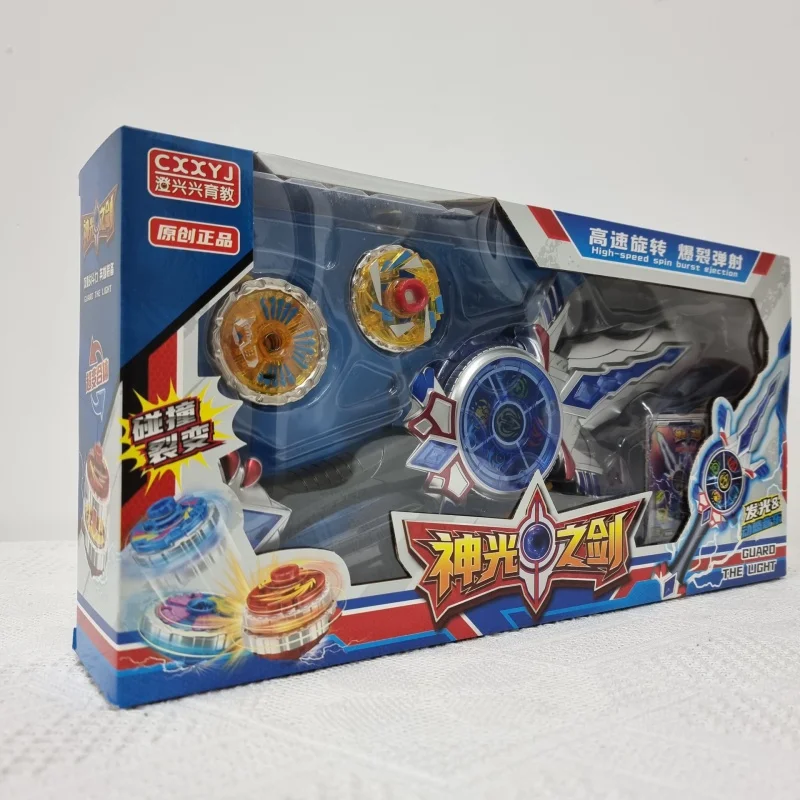 BeybLade Burst Children's Explosive Nail Super Tuo Sound and Light Gyro Magic Light Sword Transmitter  Acceleration Fit Toy Gift