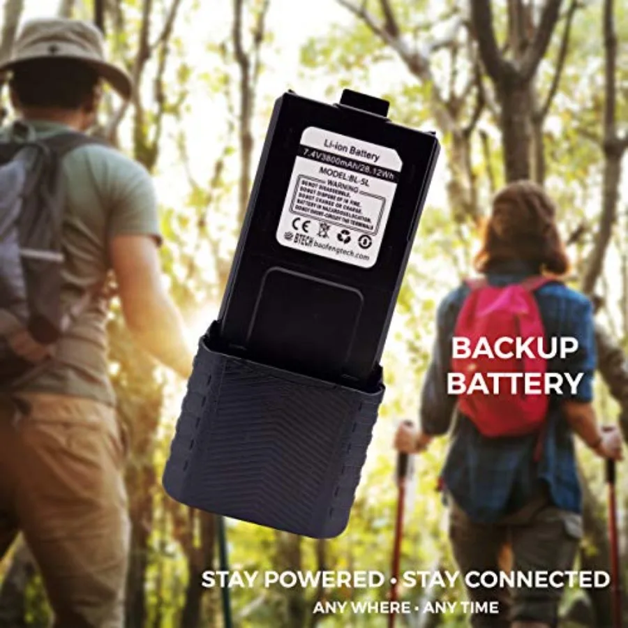 BaoFeng, BL-5L 3800mAh Li-ion Battery Pack, High Capacity Extended Battery for UV-5X3, BF-F8HP, and UV-5R Radios BL-5 BaoFeng B view 6