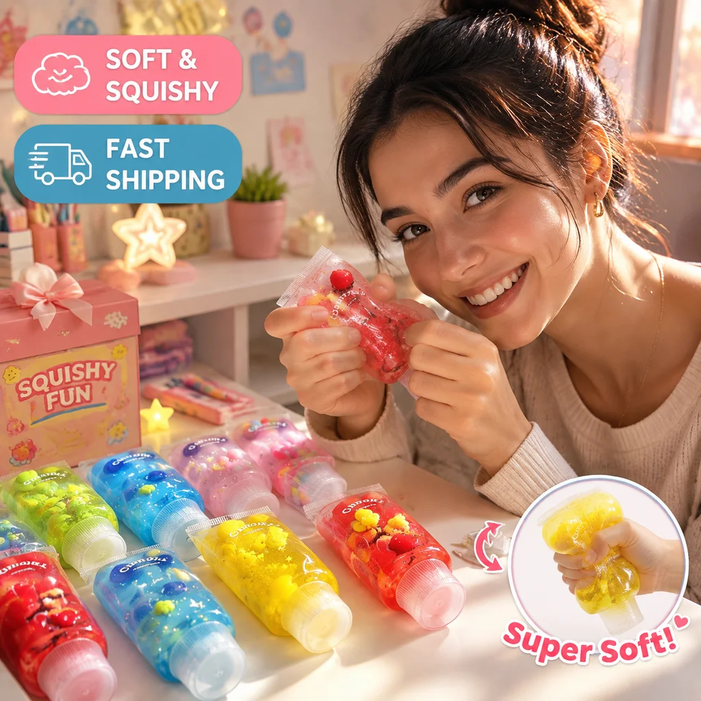 New Toothpaste Soft Gel Toy Squishy Slow Rebound Stress Relief Decompression Fidget Novelty Cute Mini Hand Toy Gift for Kids