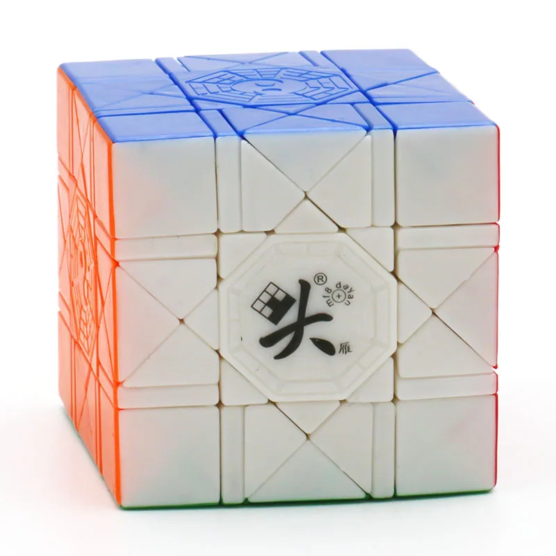 DaYan Bagua Magic Cube 3x3x3 Mixup Strange-Shape Twisty Puzzle Black White Original Plastic Ice Orange Adult Intelligence Toy