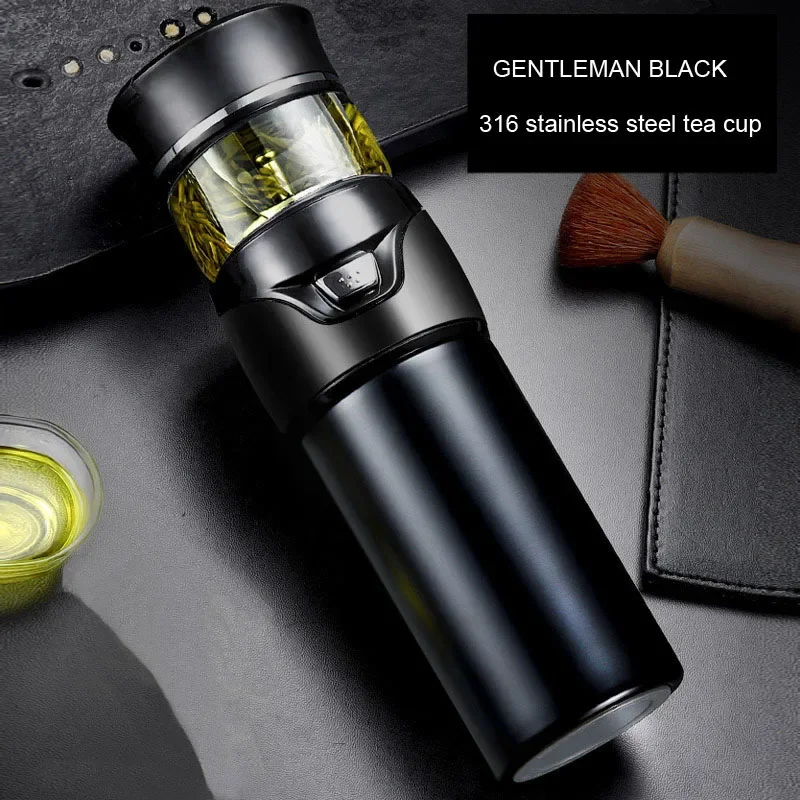 Thermos Bottle Stainless Steel Tea Partition Thermo Cup Glass Tea Strainer Thermos Mug Bottle Vacuum Flask Bottles