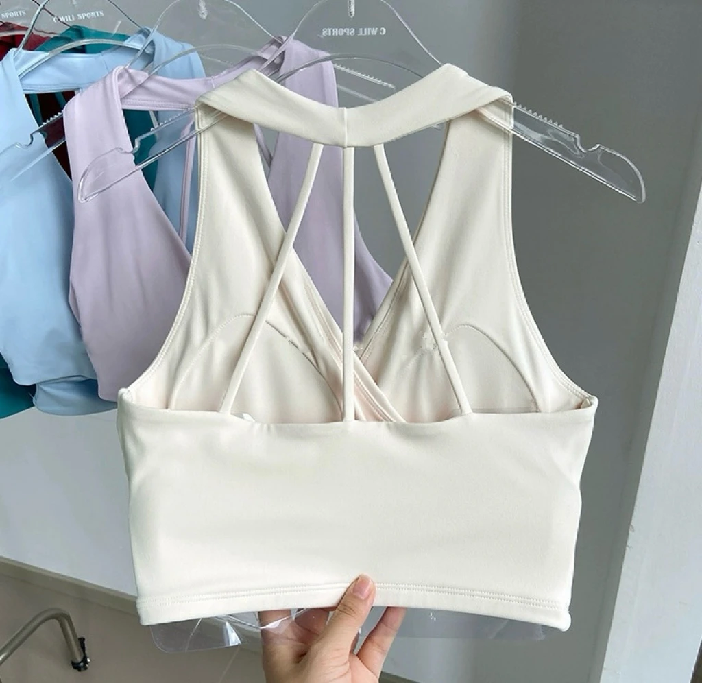 Shockproof Seamless Sexy Padded Athletic Sport Bra Women Backless Workout Gym Anti-Shock Yoga Crop Top Fitness Bra Suits