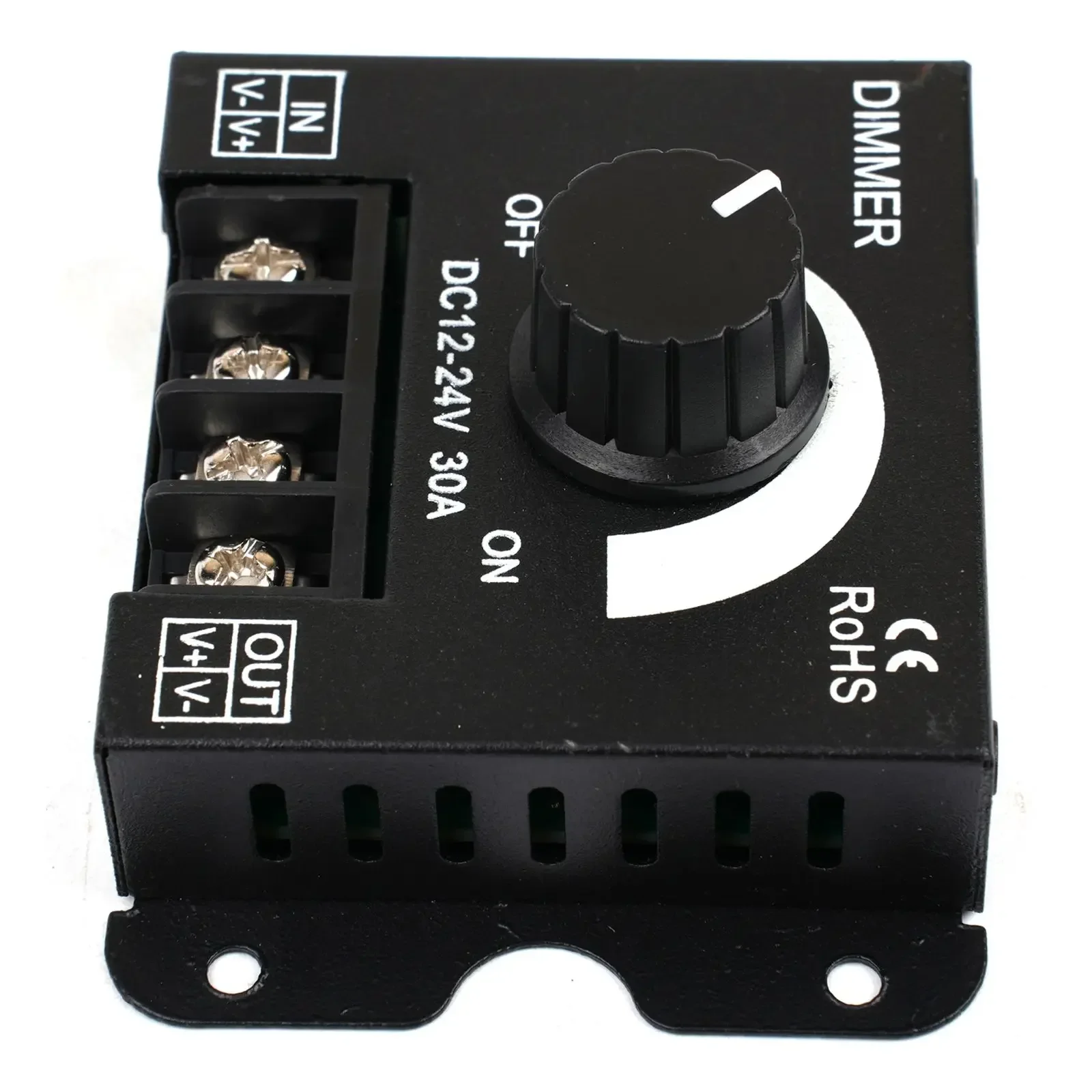 Brightness Adjuster Led Dimmer Metal DC 12-24V 30A Dimmer Knob Power Supply Adjustable Practical Efficiency Brand New