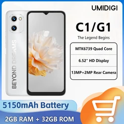 UMIDIGI C1&G1 Smartphone 2GB + 32GB 6.52