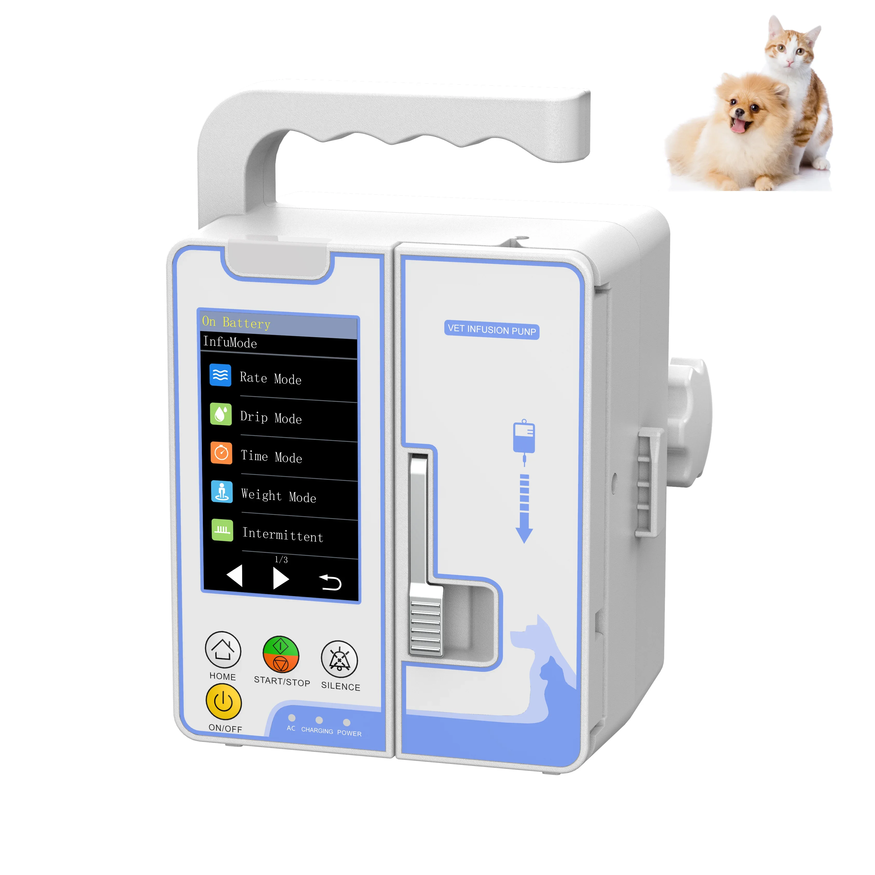 Veterinary Medical Equipment Electric Syringe Infusion Pump Animal Vet Clinic Touch Screen  pump