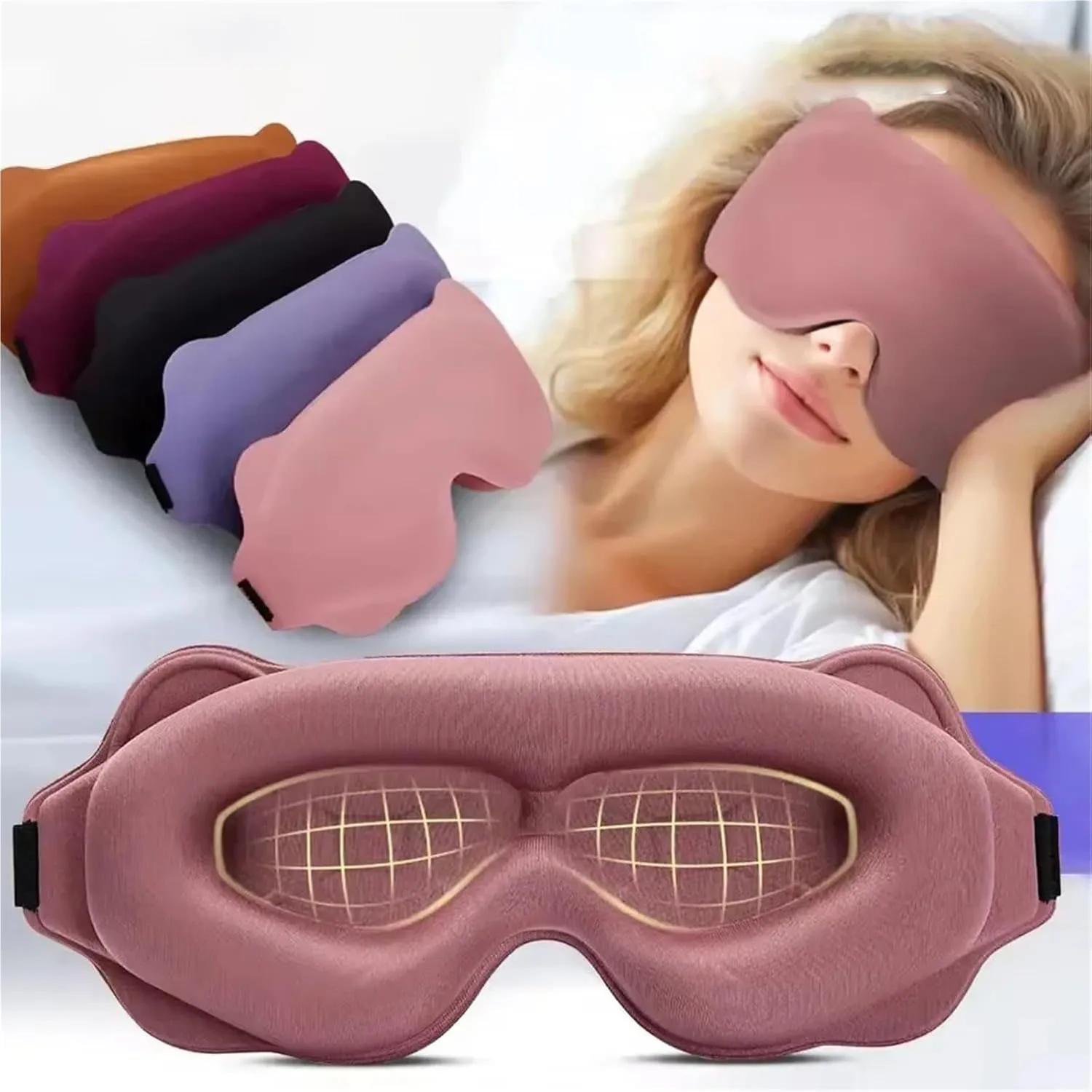 3D Sleeping Mask Block Out Light Sleep Mask For Eyes Soft Sleeping Aid Eye Mask for Travel Eyeshade Night Breathable Slaapmasker