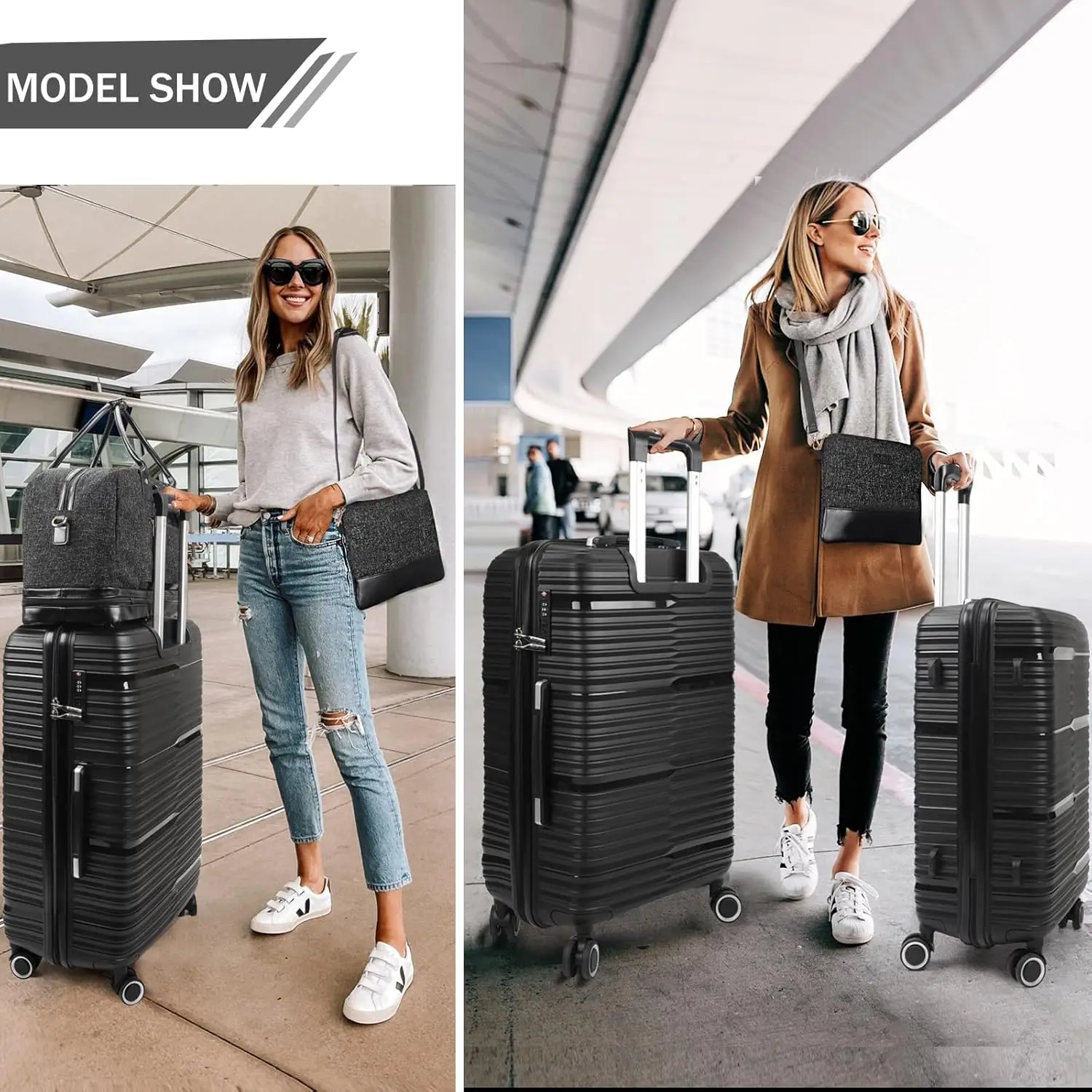 Luggage Sets 3 Pieces With Spinner Wheels Lightweight Hardshell Luggage Set Of 3 With Tsa Lock Suitcase Set With Carry On