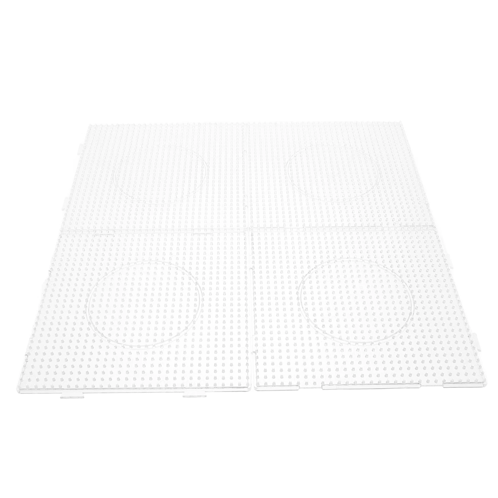 

4pcs Acrylic Pegboard Beading Templates Clear Geometric Craft Panels Diy Fuse Beads Boards Toy Floor Accessories Child