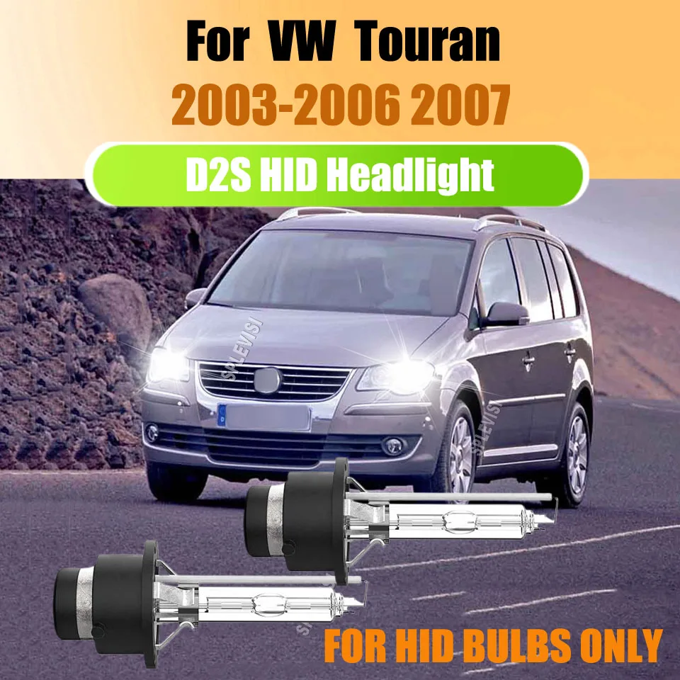 

D2S HID Headlight Bulbs 66040 66240 - 300% High Brightness Upgraded & Replace Only HID Bulbs For VW Touran 2003 2004 2005-2007