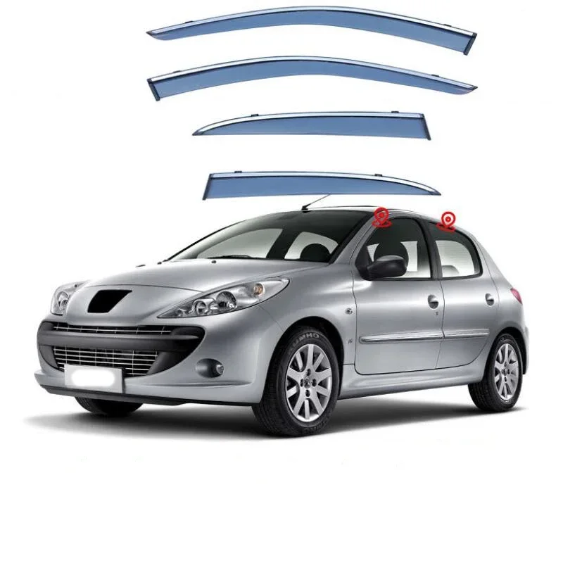 

Window Visor Side Window Deflector Weather Shield Car Accessories For Peugeot 207 2006 2007 2008 2009 2010 2011 2012 2013 -2019