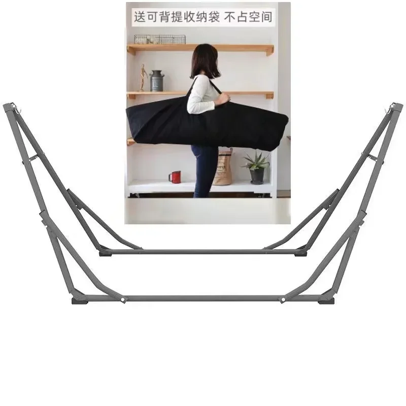 Hammock 550lb Capacity 2 Persons Instant Set Up NO Screw Needed Foldable Portable Double Camping Hammock with Stand