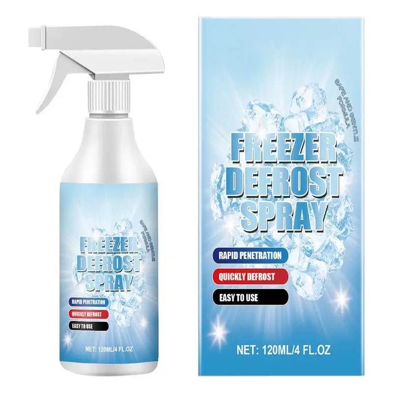 Freezer Defrost Spray 120ml Fridge Liquid Descaler Ice Removal Spray Quickly Removes Ice Buildup Spray For Refrigerator Freezer