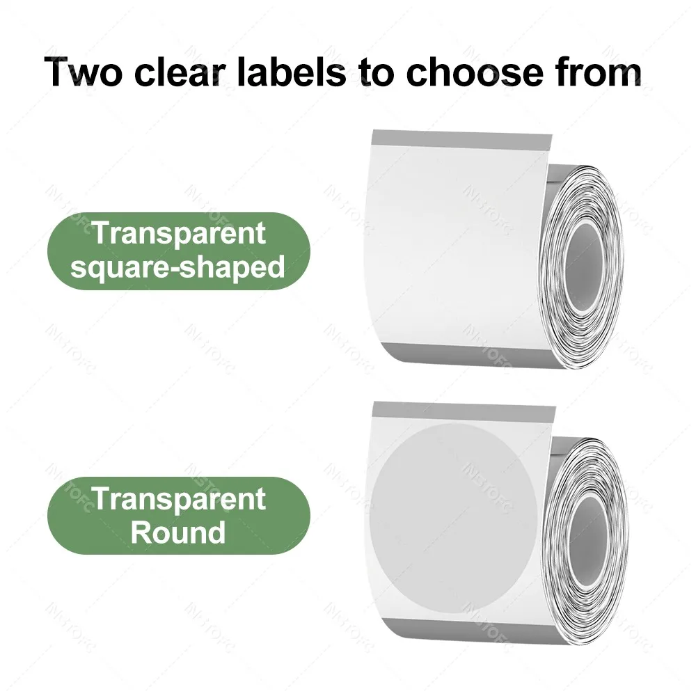 ป้ายความร้อนสติกเกอร์ Marklife Self-Adhesive กระดาษสําหรับ P50 แบบพกพาเครื่องพิมพ์โปร่งใสรอบสีขาวสําหรับ 2 นิ้ว Label Maker