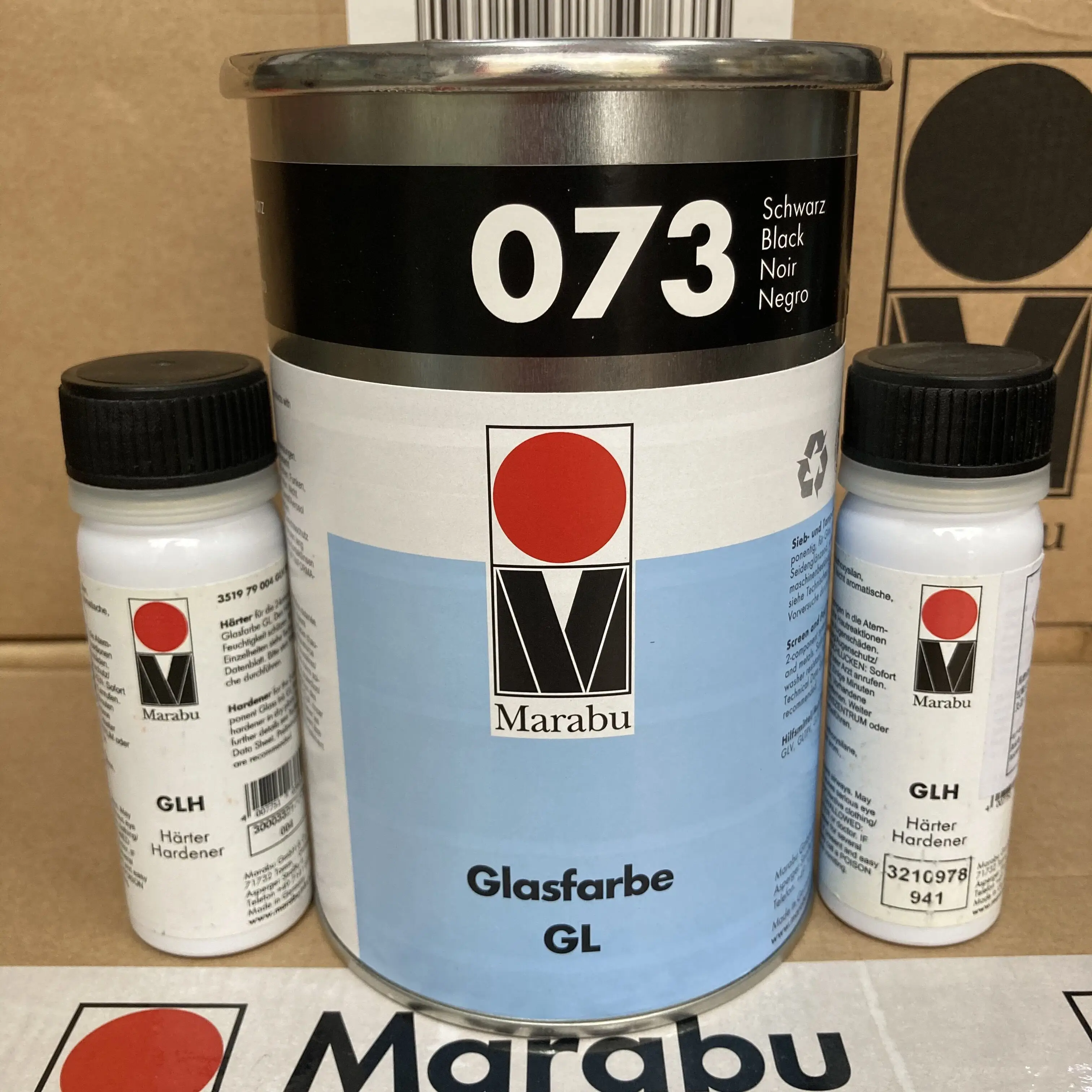 Marabu GL070 White GL073 Black High-End Metal and Glass Inks – Premium Screen Printing Inks