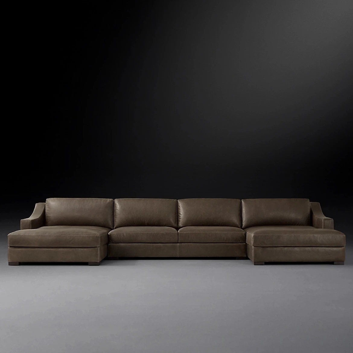 Industrial style cowhide sofa old household leather large and small house leather sofa