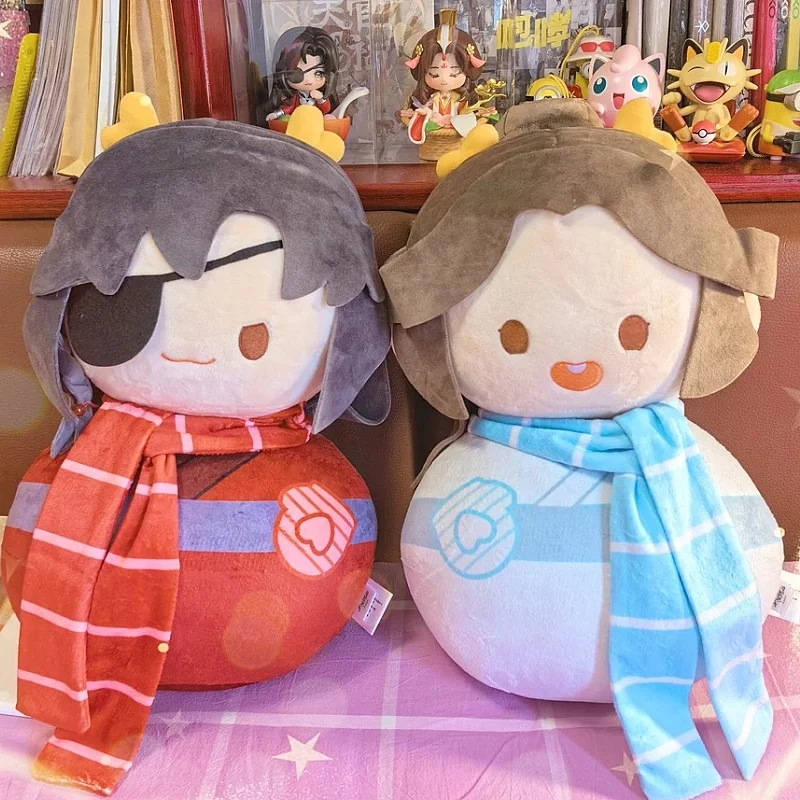 Heaven Officials Blessing Figures Xie Lian Hua Cheng Tumbler Plush Throw Pillow Longhe New Year Series Kawaii Girls Gifts Toys