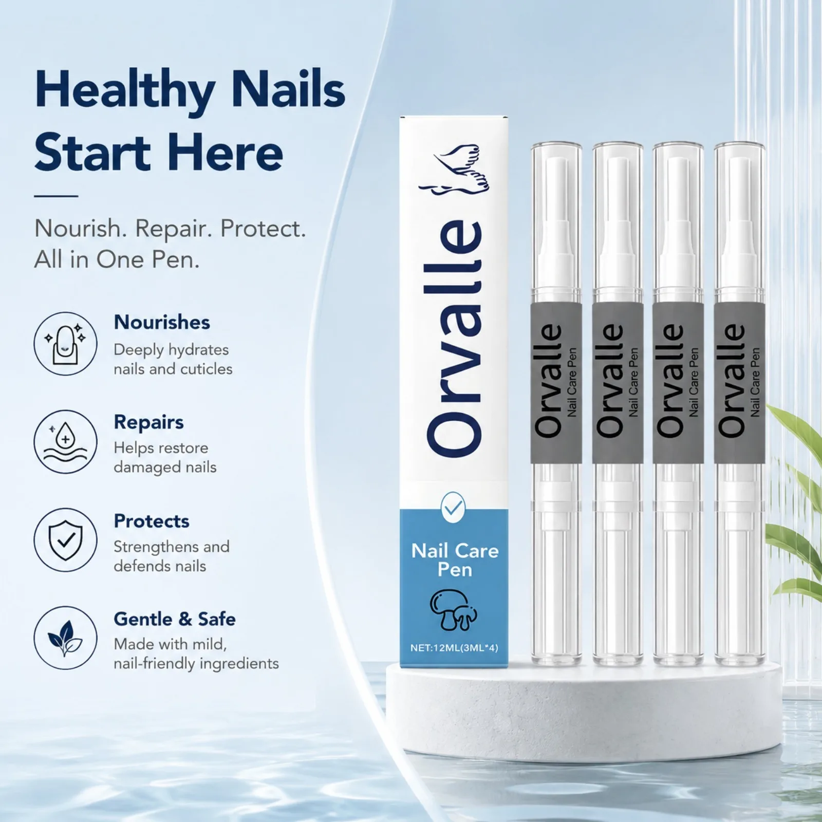 Nail Care Pen Repair Dry Cracked Brittle Nails Cuticle Softener Deep Moisturizing Portable Fingernail Toenail Nail Care Pen