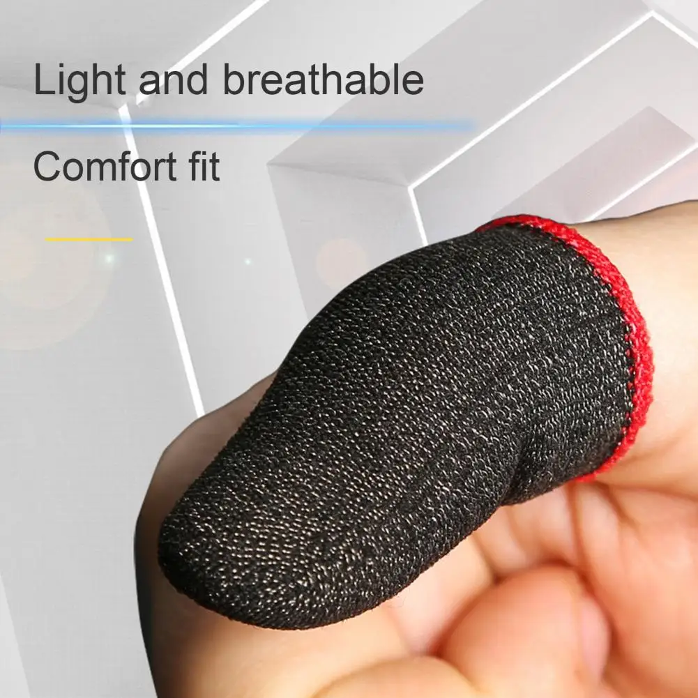 Ultra-sensitive Game Cover Gaming Finger Cots Thin Gaming Finger Sleeves for Mobile Phone High Precise Anti-slip Gloves for Pubg