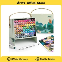 Arrtx Alcohol Markers ALP 80 Colors Dual Tips Permanent Drawing Art Markers for Artists Adult Coloring Illustration Design Anime