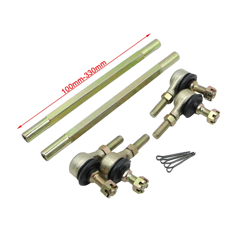 1 Pair Steering Tie Rod Kit M10 Ball Joint For 50 70 90 110 125 150 200 250cc ATV Electric Quad Go Kart UTV Buggy 4 Wheeler Part