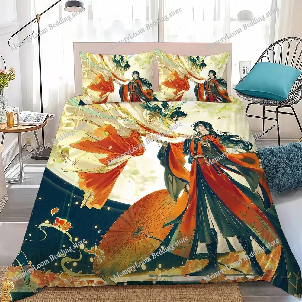 

Anime H-Heaven Officials Blessing Duvet Cover Set Bedding Soft Laundry Cotton Bed Four Seasons Student Dormitory Home Textile