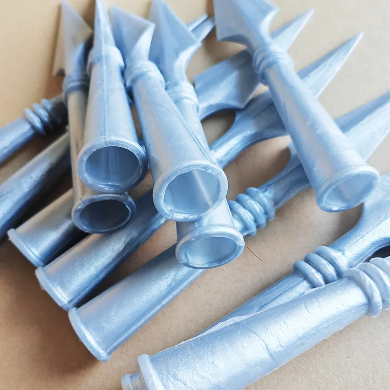 Red-tasselled spear head Stainless steel hollow spear head wushu Martial arts performance kung fu send Ringing beads