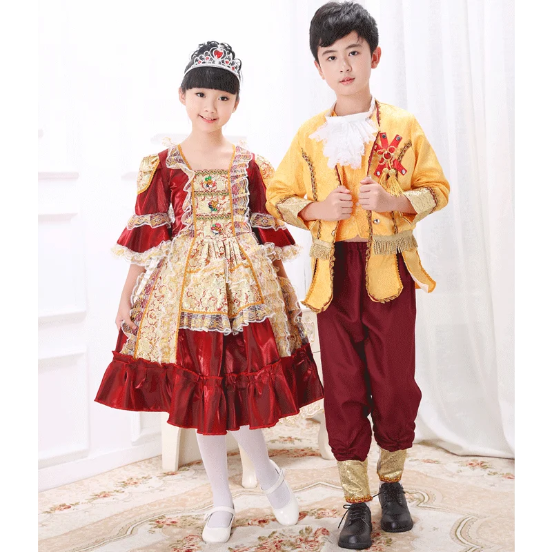 Children's Russian performance attire female 56 ethnic groups Disney European style court attire princess dress adult male