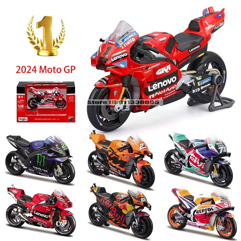 

Масто 1:18 НОВИНКА 2024 DucatiLenovo Team Moto GP # Коллекционная модель мотоцикла из сплава Francesco Bagnaia с лицензией