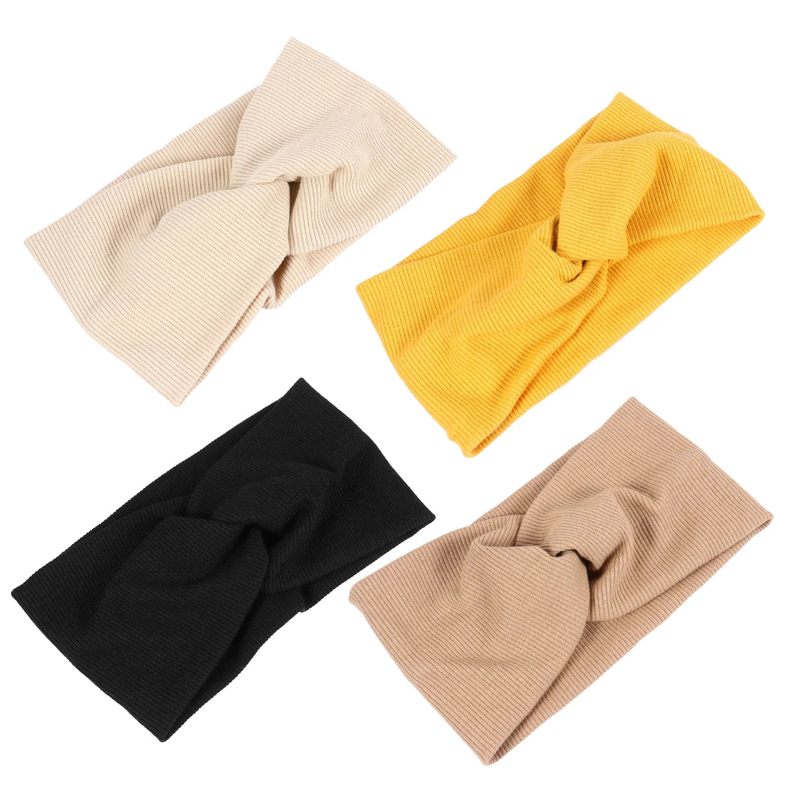 4 шт., спортивная повязка на голову с широкими полями, эластичная повязка для волос для женщин, йога, бег, пеший туризм, фитнес, аксессуары для волос