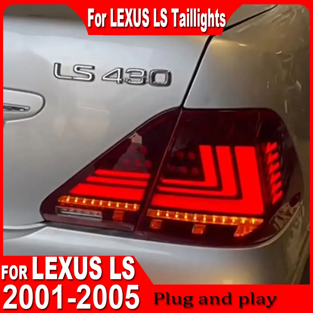 Car LED Tail Lights for Lexus LS LS430 2001-2006 Rear Lamp Dynamic Driving Light Sequence Light  Led Tail Light Assembly