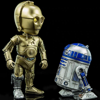 Herocross Star Toys Hybrid Metal Figuration R2d2 And C3po Action Figure Children Collection Desktop Ornament Model Birthday Gift