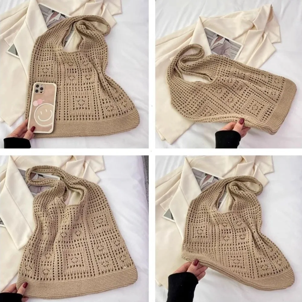 كيس أربعة خارج بسيط en كروشيه صب نساء ، أكياس التريكو كريوكس ، أكياس à bandoulière decontractés pour dames ، aseoка 2025 #5