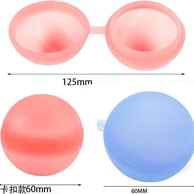 2Pcs Water Balloons,Water Ball Toy Children's Swimming Pool Beach Party Water Fun Fight Toys,Magnetic Buckle Water Balls 6cm