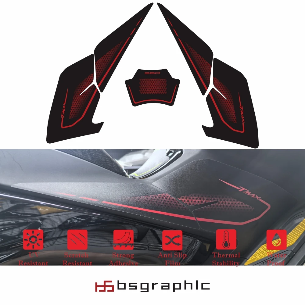 

2025 TMAX560 Accessories Central Pedal Area Decorative Motorcycle Stickers Decals For YAMAHA T MAX 560 TMAX 560 2022 2023 2024