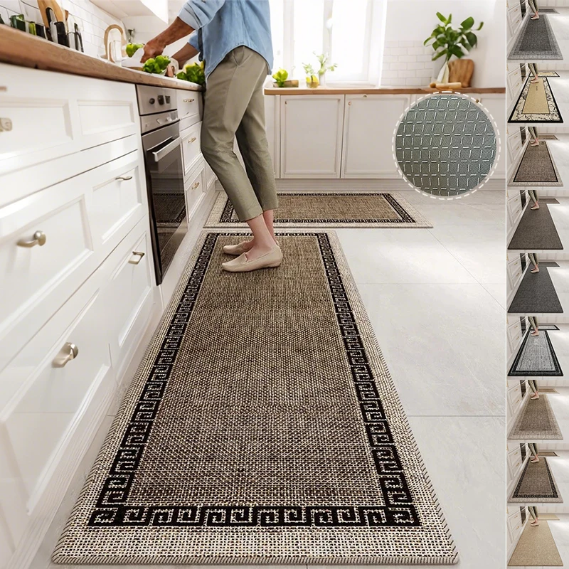 

1 шт. кухонный напольный коврик для дома, прихожей, коридора, впитывающий нескользящий ковер, мягкий износостойкий противоскользящий коврик для ног, прикроватный коврик для спальни