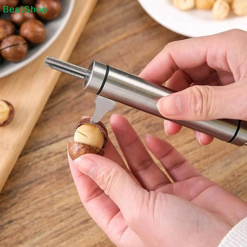 〔R〕〔EVA〕Multifunctional Nut Cracker Tool - Stainless Steel Opener for Macadamia Nuts and Other Hard Shells