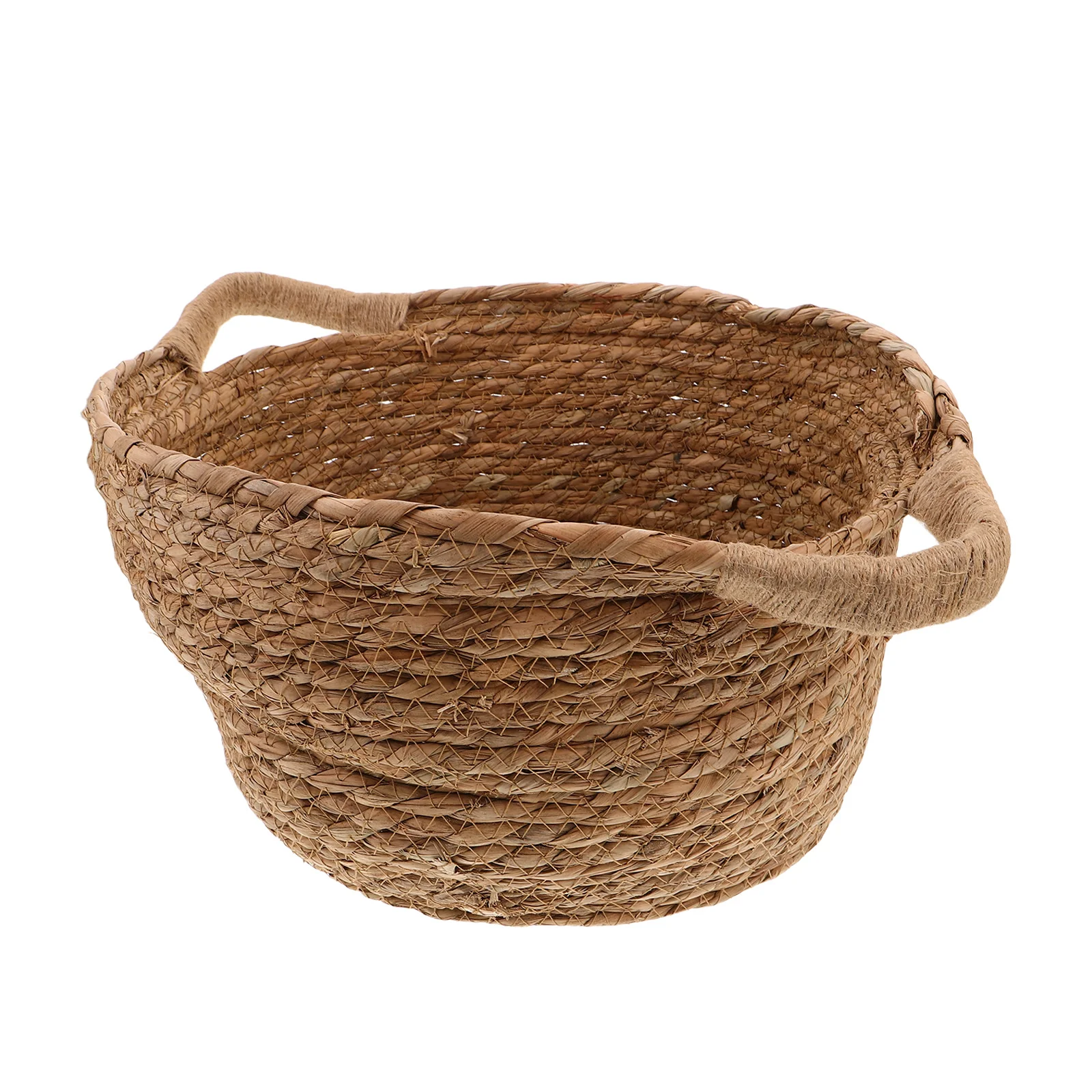 

1pcs Newborn Photography Basket Handwoven Straw Posing Prop With Handle Decorative Wicker Storage Bin For Baby Shower Milestone