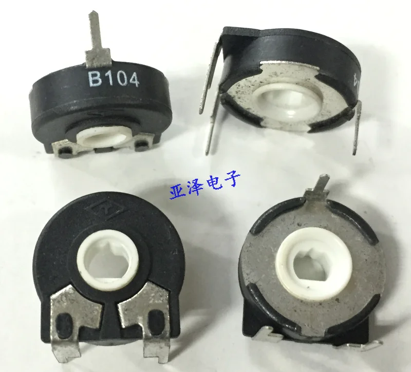 3PCS/LOT Spanish T-brand adjustable potentiometer PT15-B100K horizontal elliptical hole rotating adjustable resistor