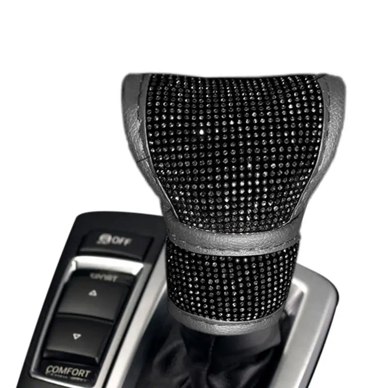 

For Refer To Description Gear Shift Knob Cover Car Handle Cover With Rhinestones Design Interior Decoration Accessories For SUV