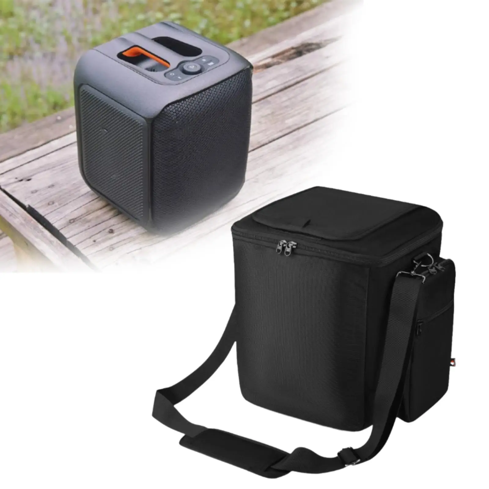 Speaker Bag with Pocket Wear Resistant Speaker Organizer Case Speaker Case