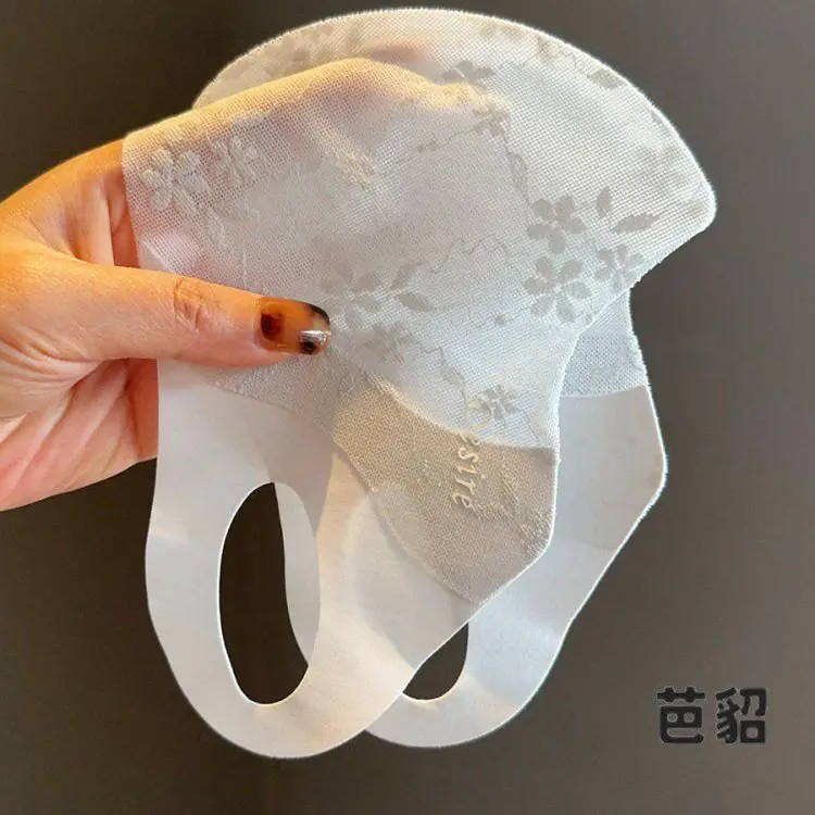 Lace Sun Protection Face Mask Women's Thin Summer Mesh Riding  Vehicle Fashionable Face Covering Shield Spring Autumn