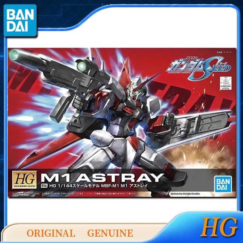 Bandai-figuras de acción de Anime para niños y niñas, juguetes originales de HG GUNDAM M1 ASTRAY MBF-M1, adornos de modelos coleccionables