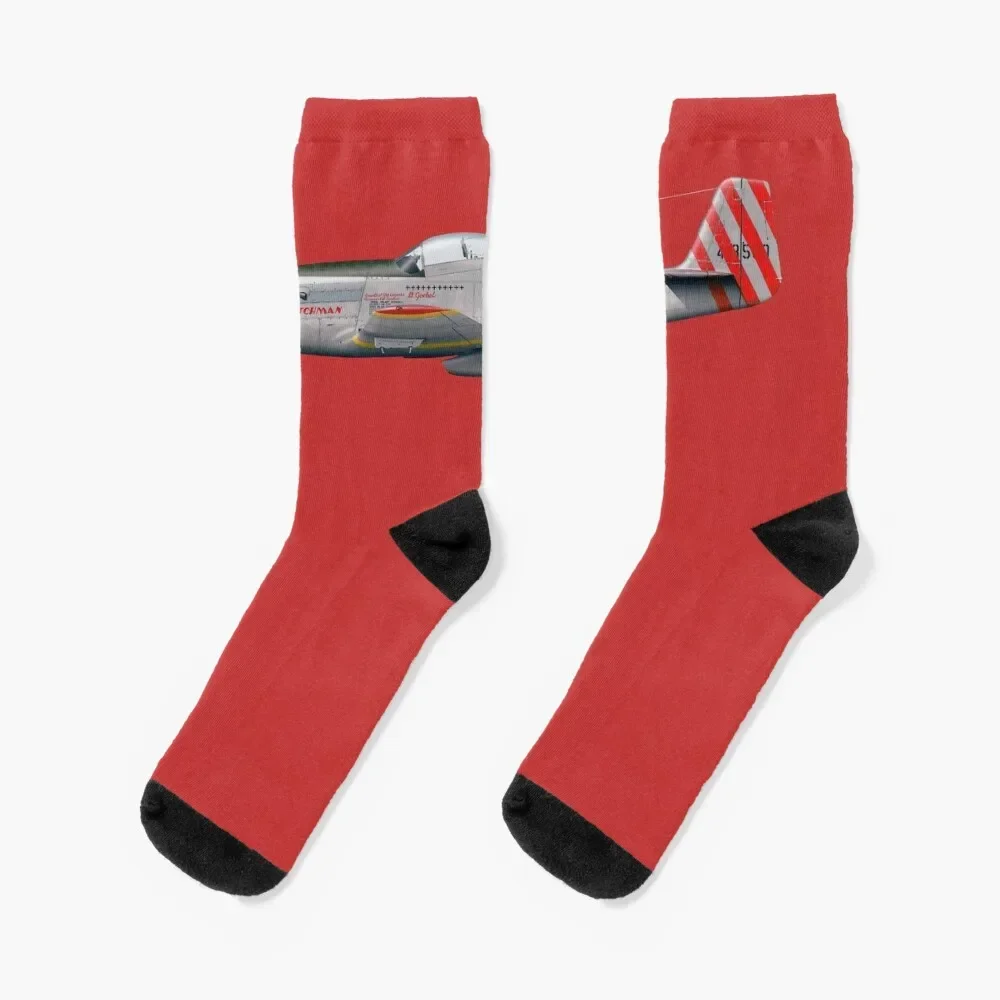 

P-51D Mustang "Flying Dutchman" - Red Socks sport short Lots christmas stocking Luxury Woman Socks Men's