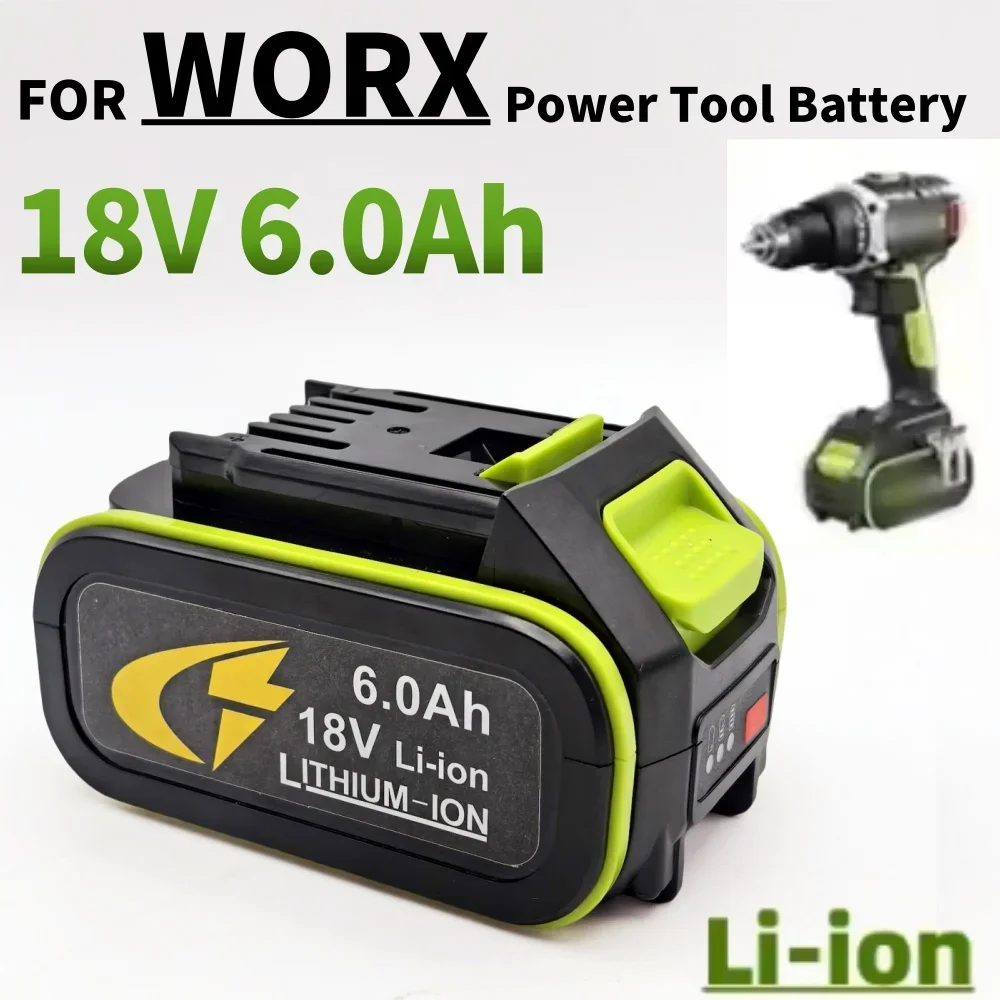 

Для Worx WA3551 6000 мАч аккумулятор 18 В аккумулятор для беспроводного электроинструмента WA3572 WA3553 WX390 WX176 WX178 запасной аккумулятор