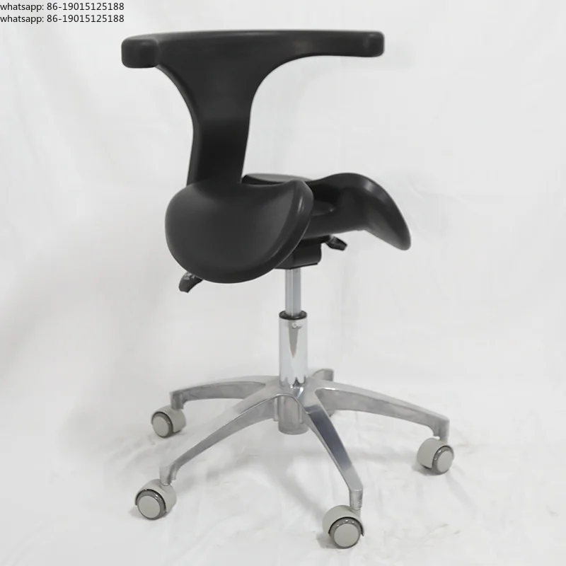 ‌Dental Saddle Stool - Adjustable Orthopedic Chair with Silent Wheels, Ergonomic Salon & Clinic Seat for Spa/Doctor