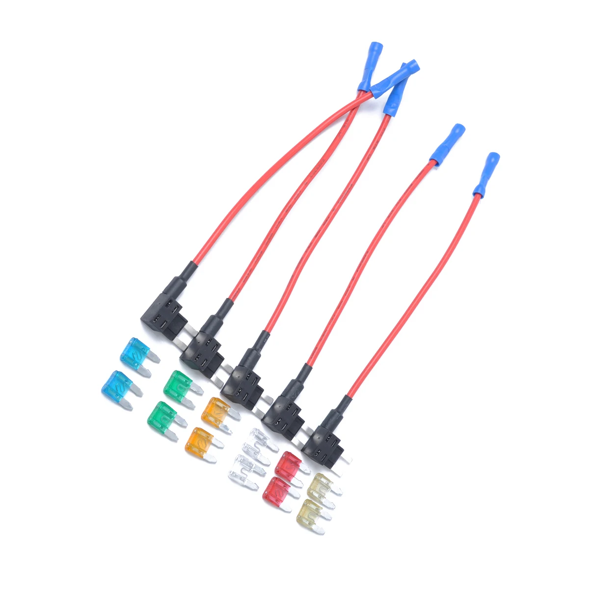 

5 pcs 32V Low Profile Car Holder Inline Fuse Tap For Led Black Accessories Mini Fuse Adapter Splitter 10A 15A 20A 25A