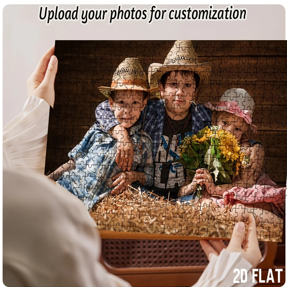 Personalized Custom Photo Puzzle Customize Childhood happy moments Cardboard35/300/500/1000 Pieces Jigsaw Puzzles for Adults Kid