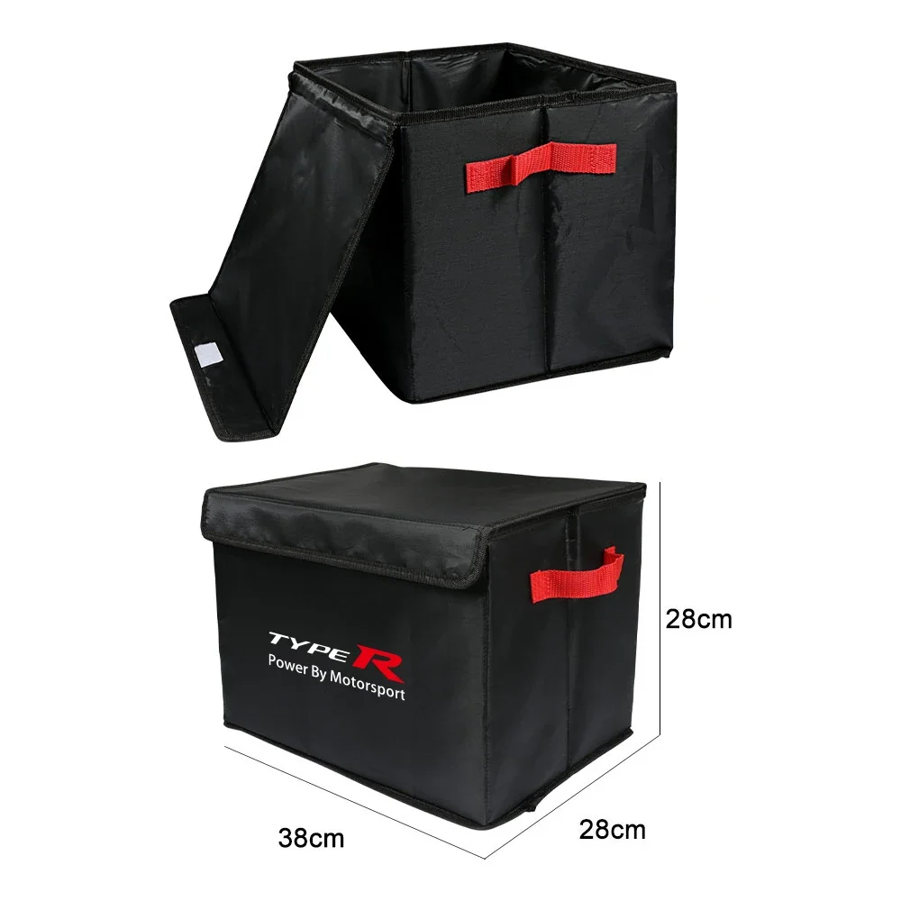 Portable Car Box Stowing Tidying Storage Box Sundry Storage Case For Honda Civic Type R Type S Interior Auto Accessories