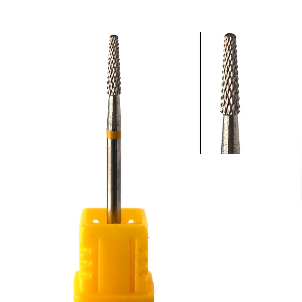 Foret à ongles en carbure de tungstène, fraise, polissage, bavure propre, accessoires de lime à ongles, outils d'attrition de manucure électrique 1 pièce