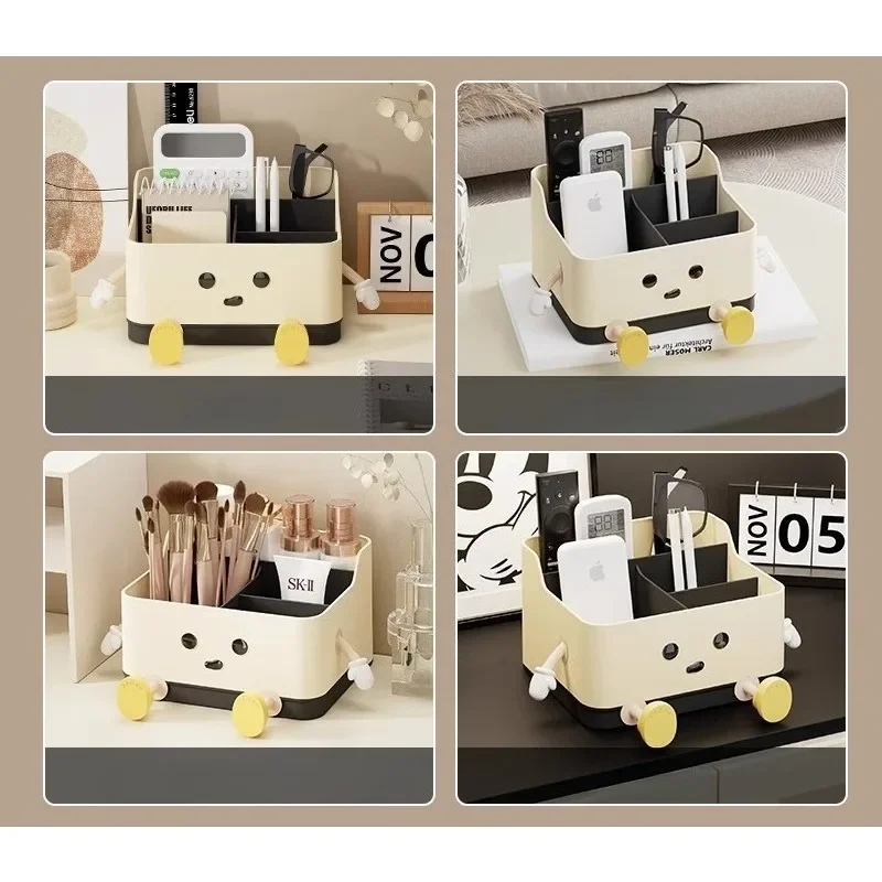 ​​Modular DIY Organizer Box Set for Desk Nightstand Cute Aesthetic Storage Bins with Adjustable Dividers Home Organization​​